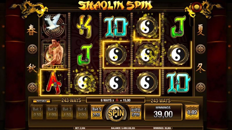Game slot đổi thưởng vòng quay Shaolin